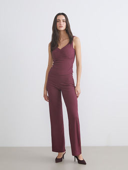 Beli Lastikli Dokulu Geni? Pa?a Kad?n Pantolon