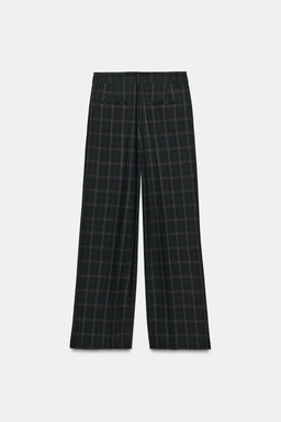 HIGH-WAIST CHECKED TROUSERS - Zara фото 9