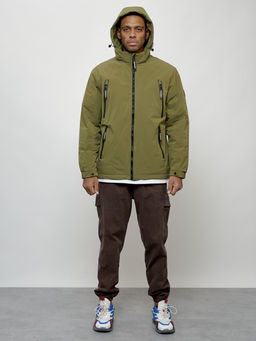 Куртка молодежная весенняя с капюшоном цвета хаки - Mtforce фото 10