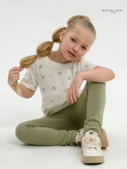 Костюм Мулан бордовые тюльпанчики-оливка - Sovalina фото 20