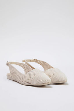 Trendyol Shoes Siyah Triko Arkas? Ac?k Sivri Burun Kad?n Babet TAKSS25BE00008 - Trendyolmilla фото 9