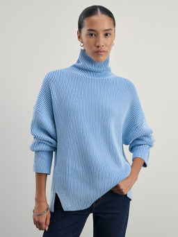 Джемпер с воротом из смесового хлопка / Zarina