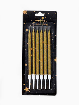 Цена за 2 шт. Свечи для торта «Твой день», 6 шт, золото