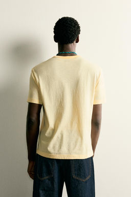 CAMISETA REGULAR FIT LIGHTWEIGHT / Amarillo - Zara фото 3