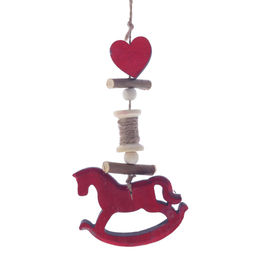 Украшение новогоднее "Лошадка", L8 W1,5 H16 см, 4в.