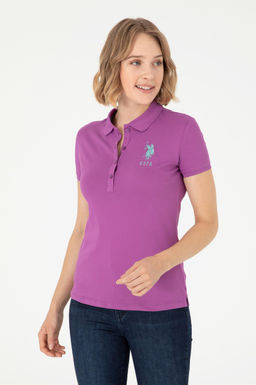 Женская фиолетовая базовая футболка Неожиданная скидка в корзине