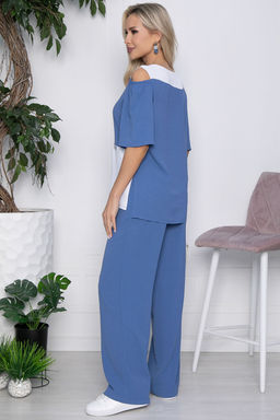 Костюм Аурика (белый/джинс) К10673 - Lt collection фото 2