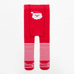 Колготки Крошка Я «Дед Мороз», красный, рост 68-74 см