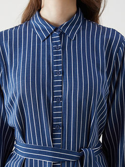 ?izgili Poplin Kad?n G?mlek Elbise