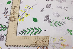 Поплин Гербарий с птичками, ш.2.2м, хлопок-100%, 110гр/м.кв - Купава фото 3