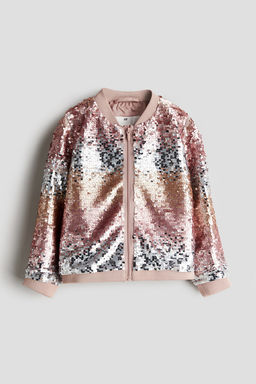 Cazadora bomber de lentejuelas