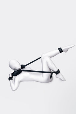 Стропа фиксирующая Anonymo #0701 с подушкой, велюр, черная, 127 см - Toyfa фото 3