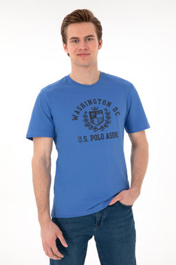 Erkek Regular Fit Bisiklet Yaka Bask_l_ _ndigo Ti__rt Sepette S_rpriz _ndirim - U.s. polo assn фото 10