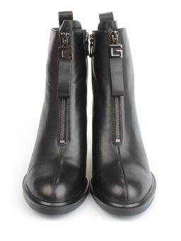 04-M3-L808 BLACK Ботильоны зимние женские (натуральная кожа, натуральный мех)