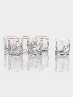 Набор стаканов IceBar.Gold, 250 мл, 6 шт., золотая отводка, стекло, прозрачный