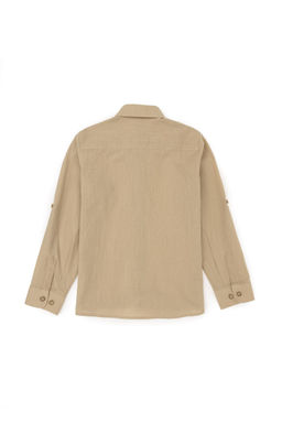 Рубашка U.s. Polo Assn для мальчика светло-хаки хлопок  фото 3