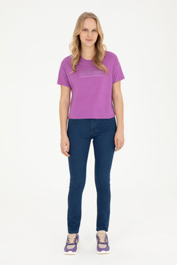 Женские синие джинсовые брюки