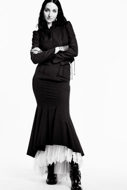 ZW COLLECTION LIMITED EDITION COMBINED GODET SKIRT - Zara фото 2