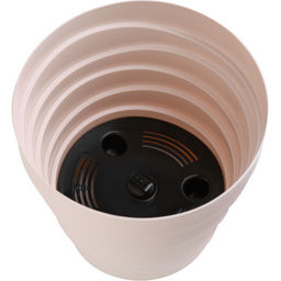 Кашпо для цветов пластиковое 2,25л d-18см "Бархан" Кремовый