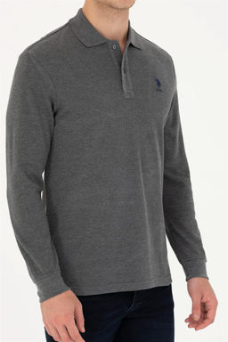 U. S. Polo Assn / Мужской базовый свитшот антрацитовый меланж - U.s. polo assn фото 13