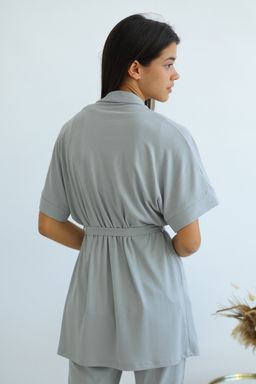 Халат женский 242L13-18 жемчужно-серый - Solo mio фото 5