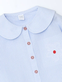 Bebe Yaka ?izgili K?z ?ocuk G?mlek