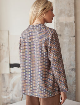 Блузка из вискозы с принтом - Vilatte фото 3