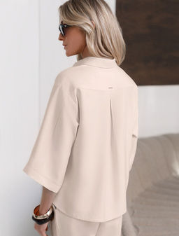 Блузка с широкими рукавами 3/4 из плотного лиоцелла - Vilatte фото 3