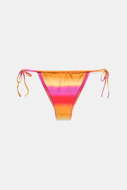 BRAGUITA BIKINI ESTAMPADO RAYAS LAZADAS / Rosa - Zara фото 4