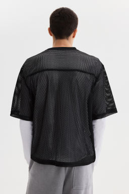 Camiseta de malla con estampado Oversized Fit - H&m фото 4