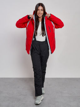 Горнолыжная куртка женская зимняя красного цвета 2305Kr - Chunmai фото 9