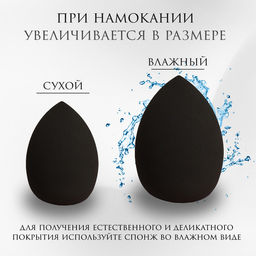 Спонжи для макияжа, набор - 4 шт., увеличиваются при намокании, разноцветные