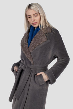 02-3192 Пальто женское утепленное (пояс) - El podio фото 7