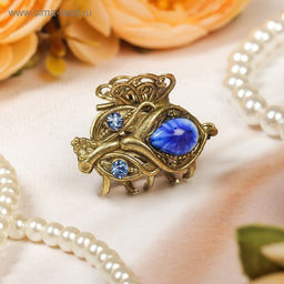 Цена за 12 шт. Крабик для волос «Индия», тюльпан, 2.5 см, золото МИКС