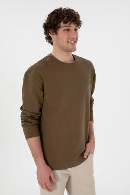 Erkek Comfort Fit Bisiklet Yaka Haki Sweatshirt Sepette S_rpriz _ndirim - U.s. polo assn фото 3