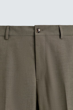PANTAL?N REGULAR FIT TRAJE / Verde - Zara фото 7