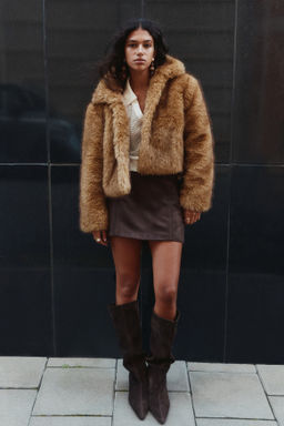 Chaqueta cropped efecto pelo - H&m фото 7