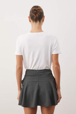 Antrasit Bagc?k Detayl? Sort Etek TWOAW26SR00054 - Trendyolmilla фото 6
