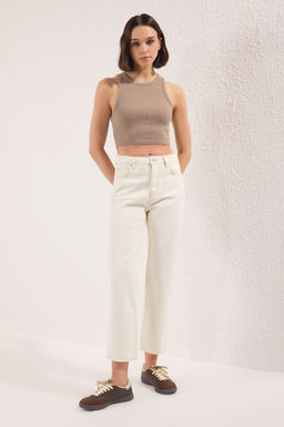 TRENDYOLMILLA Mavi Yuksek Bel Straight Jeans TWOSS25JE00106 фото 6