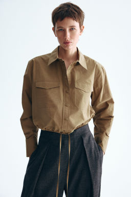 Camisa con cord?n de ajuste - H&m фото 6