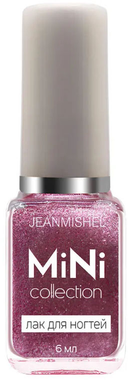 JEANMISHEL Лак д/н МИНИ 6мл set №225 Сиреневый с блёстк.(*24)