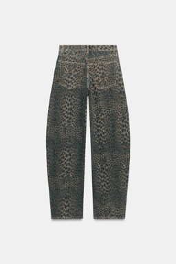 JEANS TRF BARREL ESTAMPADO ANIMAL / Leopardo - Zara фото 7