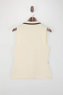 Ekru Fitted/Vucuda Oturan Ceket Yaka Yelek TWOSS26YE00008 - Trendyolmilla фото 2