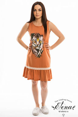 Сорочка М32228Па Коричневый