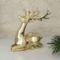 Новогоднее украшение Олень 8x5х9 см / LF-7152G/S /уп 340/ (Золото) - Галеонтрейд фото 2