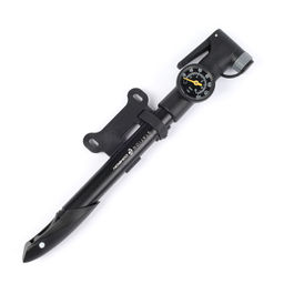 Велонасос COMIRON STATION с манометром, алюминиевый цилиндр, ручка литой пластик, Presta-Schrader, 8,6 бар. /уп 50 - Галеонтрейд фото 3