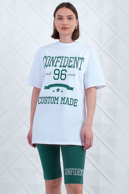 Арт. 5737 Костюм с велосипедками 42-50 (5 шт) Цвет:верх-белый,низ изумрудный - Калинка фото 2