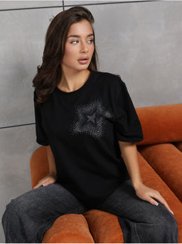 Футболка Звезда черный женская - София фото 7