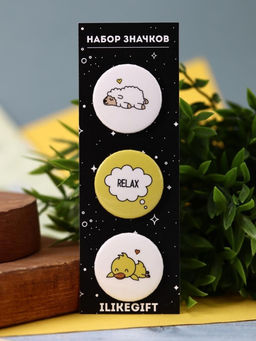 Набор значков 3 шт. iLikeGift "Relax"