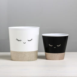 Набор кашпо для цветов 2 в 1 «Мордочки», 0,8 и 1,6 л, 11 х 12 и 14 х 14 см